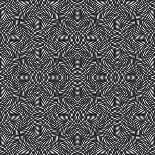 Vector Abstract Seamless Wavy Pattern with Geometrical Order. Silver Triangular Twinkles on a Black-L Kramer-Art Print