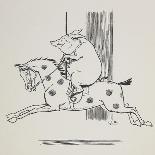 Pig Riding a Merry-go-round Horse-L. Leslie Brooke-Premier Image Canvas