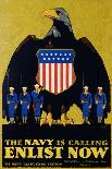 The Navy Is Calling - Enlist Now Poster-L.n. Britton-Framed Giclee Print