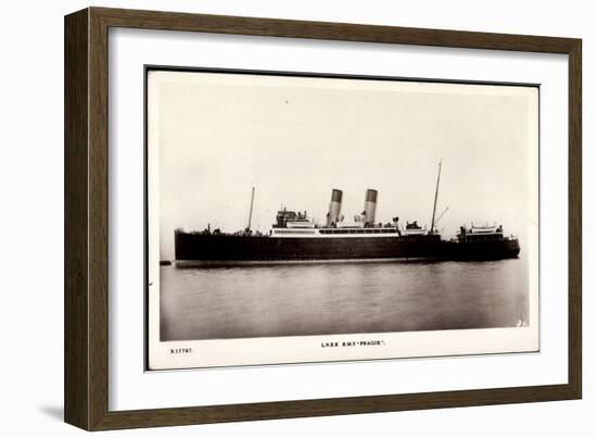 L.N.E.R, R.M.S. Prague, Dampfer, North Eastern Railway-null-Framed Giclee Print