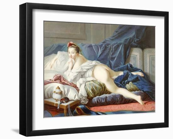 L'Odalisque Brune-Francois Boucher-Framed Giclee Print