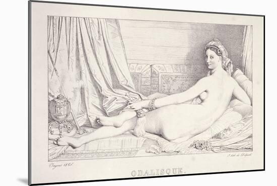 L'Odalisque Couchee, 1825-Jean Auguste Dominique Ingres-Mounted Giclee Print