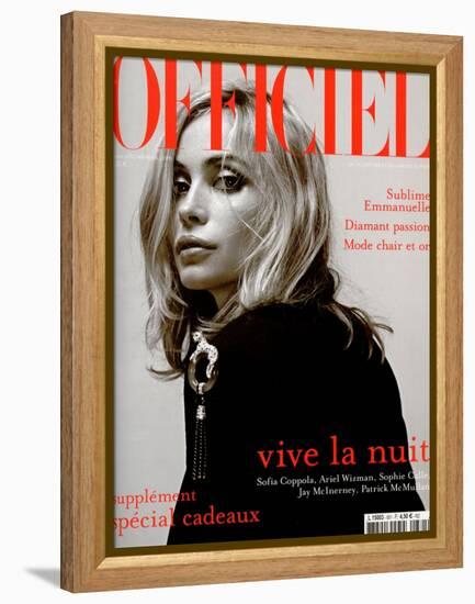 L'Officiel, 2003 - Emmanuelle Béart Porte une Veste en Coton et Soie Noire Dolce & Gabbana-Anuschka Bloomers & Niels Schumm-Framed Stretched Canvas