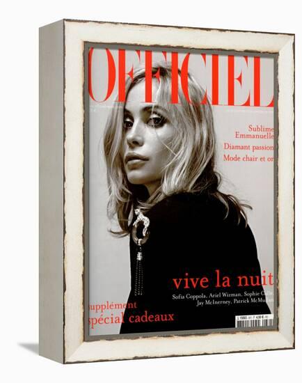 L'Officiel, 2003 - Emmanuelle Béart Porte une Veste en Coton et Soie Noire Dolce & Gabbana-Anuschka Bloomers & Niels Schumm-Framed Stretched Canvas