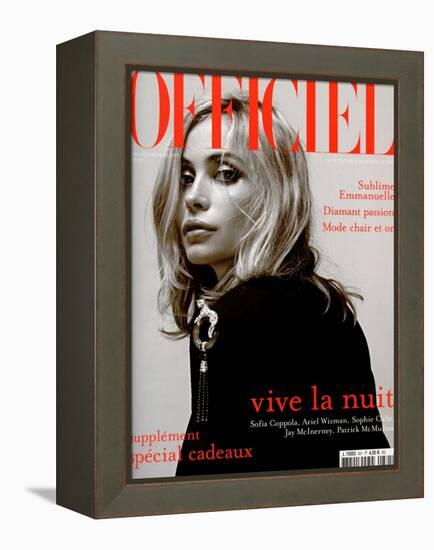 L'Officiel, 2003 - Emmanuelle Béart Porte une Veste en Coton et Soie Noire Dolce & Gabbana-Anuschka Bloomers & Niels Schumm-Framed Stretched Canvas