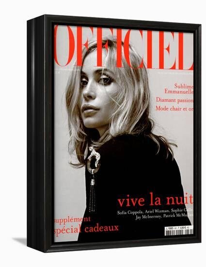 L'Officiel, 2003 - Emmanuelle Béart Porte une Veste en Coton et Soie Noire Dolce & Gabbana-Anuschka Bloomers & Niels Schumm-Framed Stretched Canvas