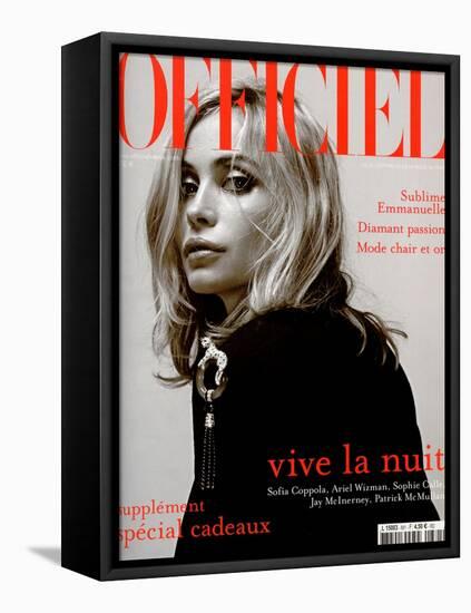 L'Officiel, 2003 - Emmanuelle Béart Porte une Veste en Coton et Soie Noire Dolce & Gabbana-Anuschka Bloomers & Niels Schumm-Framed Stretched Canvas