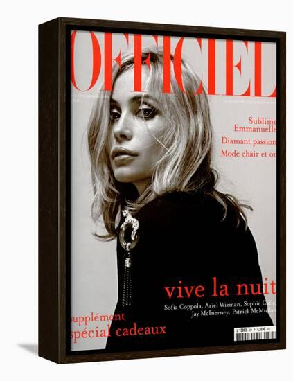 L'Officiel, 2003 - Emmanuelle Béart Porte une Veste en Coton et Soie Noire Dolce & Gabbana-Anuschka Bloomers & Niels Schumm-Framed Stretched Canvas