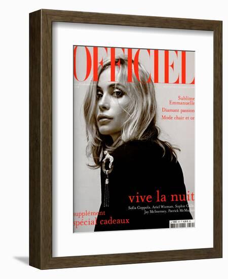 L'Officiel, 2003 - Emmanuelle Béart Porte une Veste en Coton et Soie Noire Dolce & Gabbana-Anuschka Bloomers & Niels Schumm-Framed Premium Giclee Print