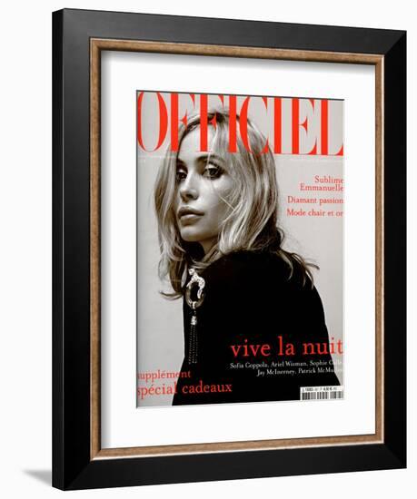 L'Officiel, 2003 - Emmanuelle Béart Porte une Veste en Coton et Soie Noire Dolce & Gabbana-Anuschka Bloomers & Niels Schumm-Framed Premium Giclee Print