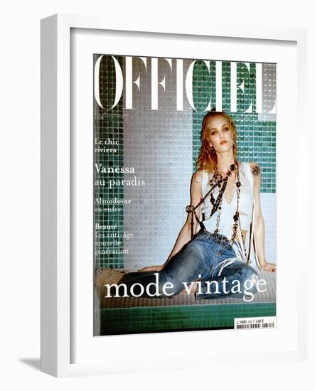 L'Officiel, 2004 - Vanessa Paradis-John Nollet-Framed Art Print