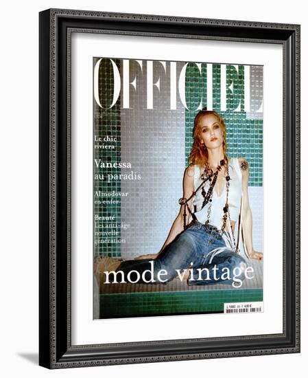 L'Officiel, 2004 - Vanessa Paradis-John Nollet-Framed Art Print