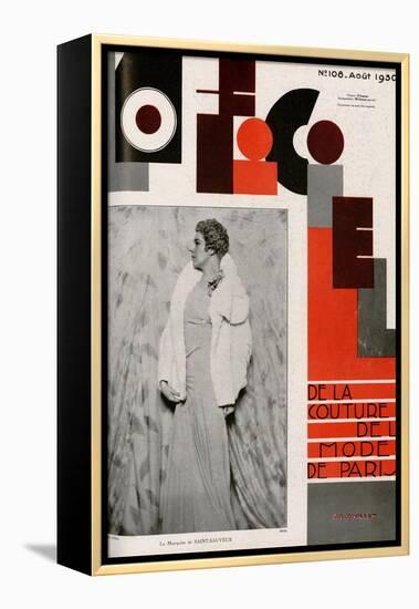 L'Officiel, April 1930 - Mme Suzanne Talbot-Madame D'Ora & A.P. Covillot-Framed Stretched Canvas