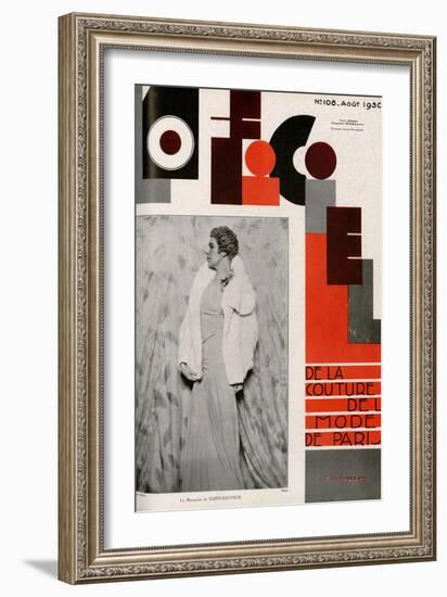 L'Officiel, April 1930 - Mme Suzanne Talbot-Madame D'Ora & A.P. Covillot-Framed Art Print