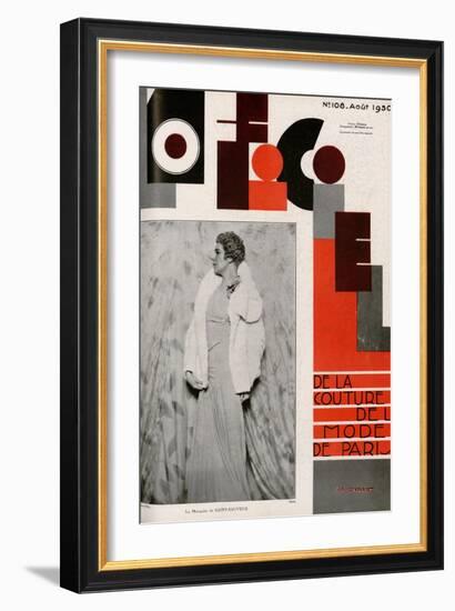 L'Officiel, April 1930 - Mme Suzanne Talbot-Madame D'Ora & A.P. Covillot-Framed Art Print