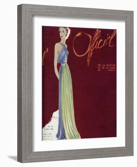 L'Officiel, April 1936 - Madeleine Vionnet-Lbenigni-Framed Art Print