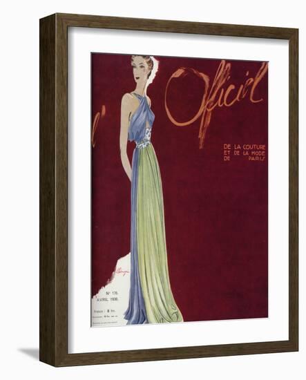 L'Officiel, April 1936 - Madeleine Vionnet-Lbenigni-Framed Art Print