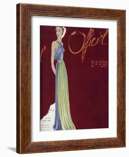 L'Officiel, April 1936 - Madeleine Vionnet-Lbenigni-Framed Art Print