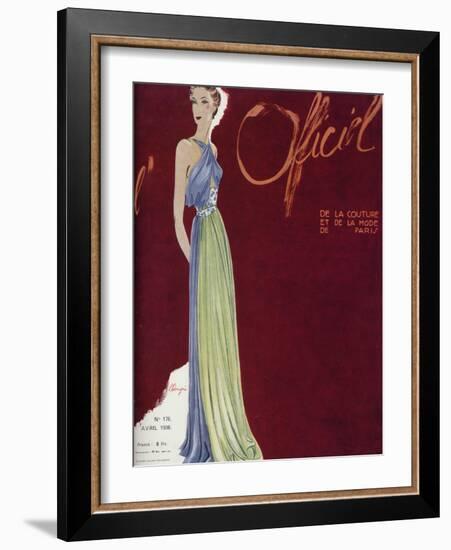 L'Officiel, April 1936 - Madeleine Vionnet-Lbenigni-Framed Art Print