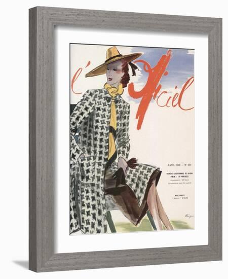 L'Officiel, April 1940 - Molyneux-Lbenigni-Framed Art Print