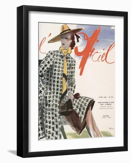 L'Officiel, April 1940 - Molyneux-Lbenigni-Framed Art Print