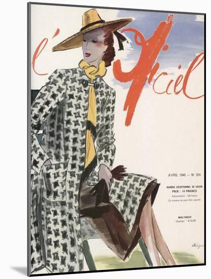 L'Officiel, April 1940 - Molyneux-Lbenigni-Mounted Art Print