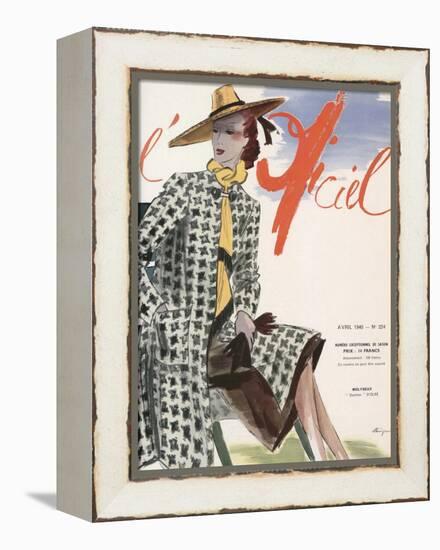 L'Officiel, April 1940 - Molyneux-Lbenigni-Framed Stretched Canvas