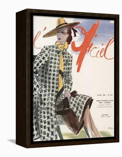 L'Officiel, April 1940 - Molyneux-Lbenigni-Framed Stretched Canvas