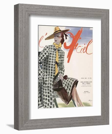 L'Officiel, April 1940 - Molyneux-Lbenigni-Framed Premium Giclee Print