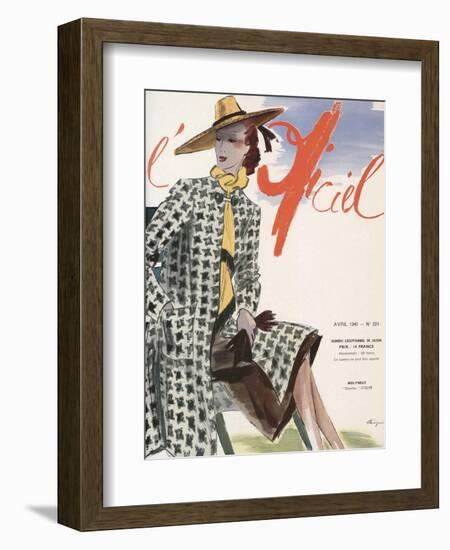 L'Officiel, April 1940 - Molyneux-Lbenigni-Framed Premium Giclee Print