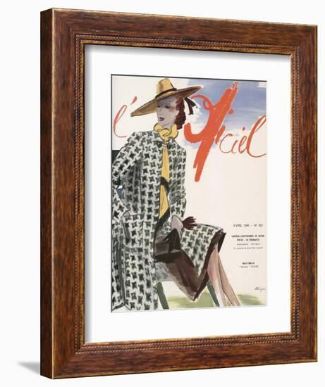 L'Officiel, April 1940 - Molyneux-Lbenigni-Framed Premium Giclee Print