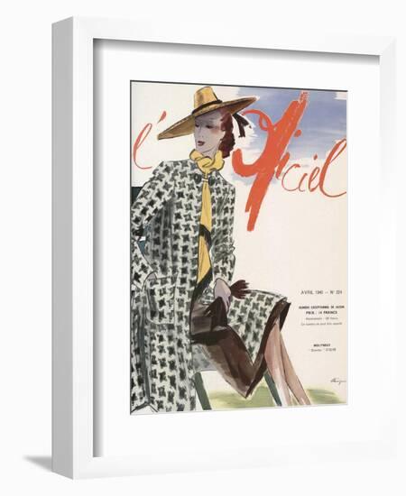 L'Officiel, April 1940 - Molyneux-Lbenigni-Framed Premium Giclee Print