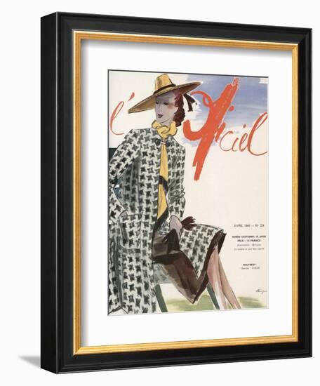 L'Officiel, April 1940 - Molyneux-Lbenigni-Framed Premium Giclee Print