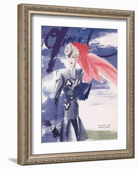 L'Officiel, April 1941 - Collection d'Été Nouveaux Chapeaux-Lbenigni-Framed Art Print