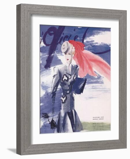 L'Officiel, April 1941 - Collection d'Été Nouveaux Chapeaux-Lbenigni-Framed Art Print