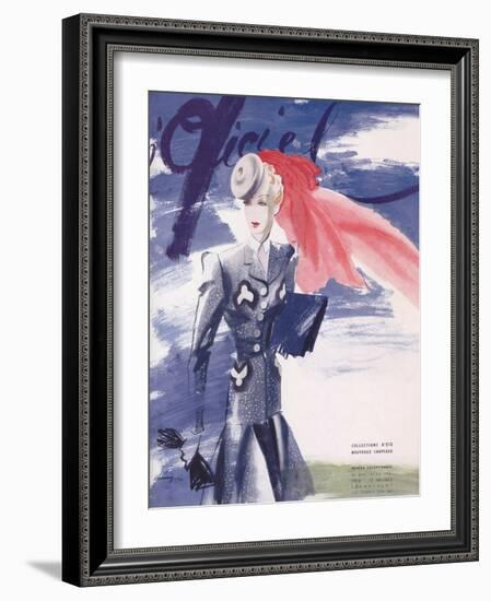 L'Officiel, April 1941 - Collection d'Été Nouveaux Chapeaux-Lbenigni-Framed Art Print