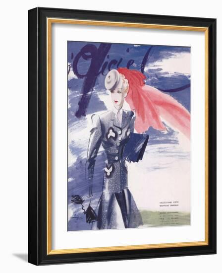 L'Officiel, April 1941 - Collection d'Été Nouveaux Chapeaux-Lbenigni-Framed Art Print