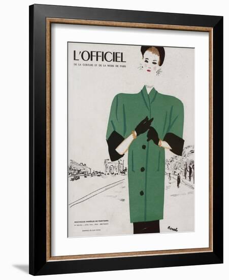 L'Officiel, April 1946 - Ensemble de Patou-Benito-Framed Art Print