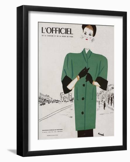 L'Officiel, April 1946 - Ensemble de Patou-Benito-Framed Art Print