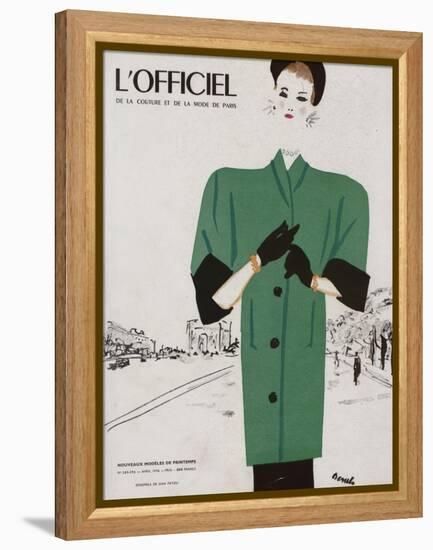 L'Officiel, April 1946 - Ensemble de Patou-Benito-Framed Stretched Canvas