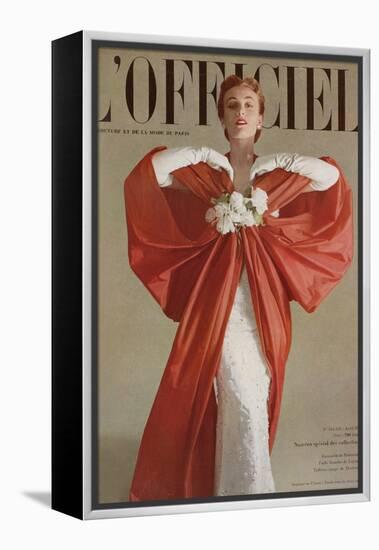 L'Officiel, April 1951 - Ensemble de Balenciaga-Philippe Pottier-Framed Stretched Canvas