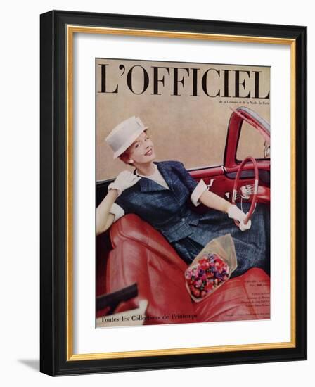 L'Officiel, April 1959-Philippe Pottier-Framed Art Print