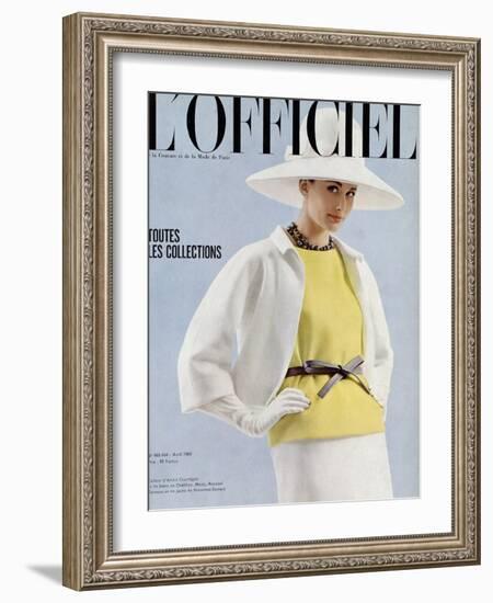 L'Officiel, April 1963 - Tailleur d'André Courrèges-Reichle-Framed Art Print