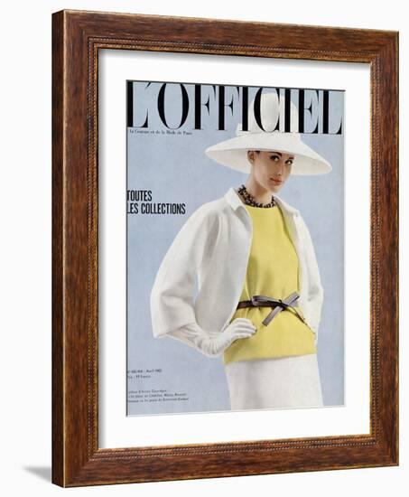 L'Officiel, April 1963 - Tailleur d'André Courrèges-Reichle-Framed Art Print