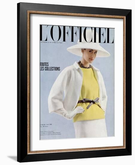 L'Officiel, April 1963 - Tailleur d'André Courrèges-Reichle-Framed Art Print