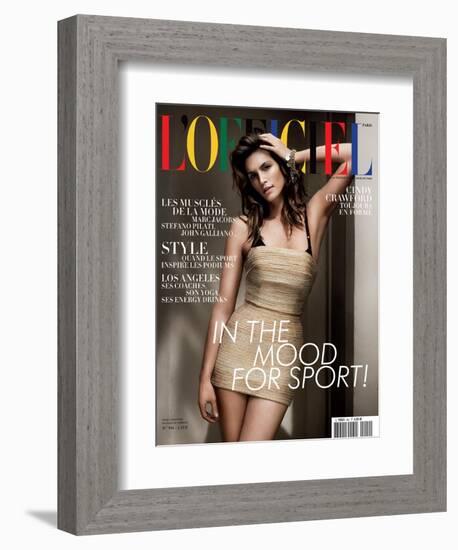 L'Officiel, April 2010 - Cindy Crawford-Paul Wetherell-Framed Premium Giclee Print