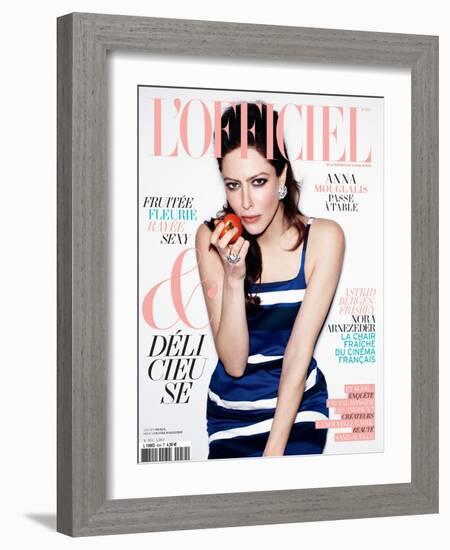 L'Officiel, April 2011 - Anna Mouglalis Porte une Robe en Toile de Coton Prada-Thomas Nutzl-Framed Art Print