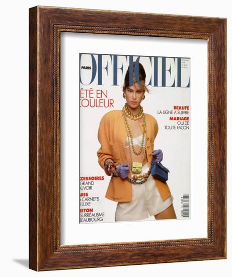 L'Officiel, April-May 1991 - Meghan Habillée Par Chanel Boutique-Gianpaolo Vimercati-Framed Premium Giclee Print