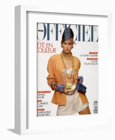 L'Officiel, April-May 1991 - Meghan Habillée Par Chanel Boutique-Gianpaolo Vimercati-Framed Premium Giclee Print