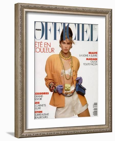 L'Officiel, April-May 1991 - Meghan Habillée Par Chanel Boutique-Gianpaolo Vimercati-Framed Art Print